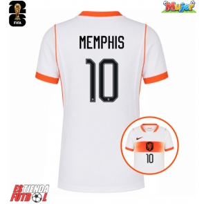 Países Bajos Memphis Depay #10 Segunda Equipación Mujer Mundial 2026 Manga Corta